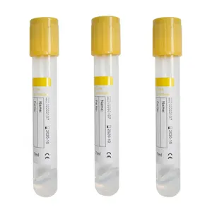 Red Non Activator Vacuum Blood Tube Glass PET Vacuum Plain Tube Vacuum Blood Collection Serum Gel Clot Activator Tube Yellow