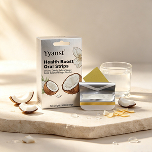 Tiras Orales Health Boost para la Relajación, 30 Unidades, Sabor Coco, Relájese Suavemente Antes de Dormir, Equilibra el Ritmo Nocturno, Suplemento Dietético - Product Image 6