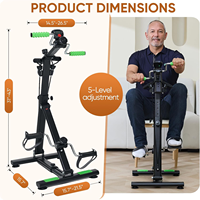 Vélo d'exercice à pédales pour seniors, équipement d'exercice des mains et des jambes pour la récupération des genoux, de la vascularite cérébrale et la physiothérapie des personnes âgées