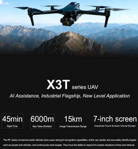 Drone de reconnaissance IA série X3T, temps de vol 45 min, altitude maximale 6000 m, transmission d'image 35 km, PD 3.0, pliable, écran 7 pouces - Product Image 3