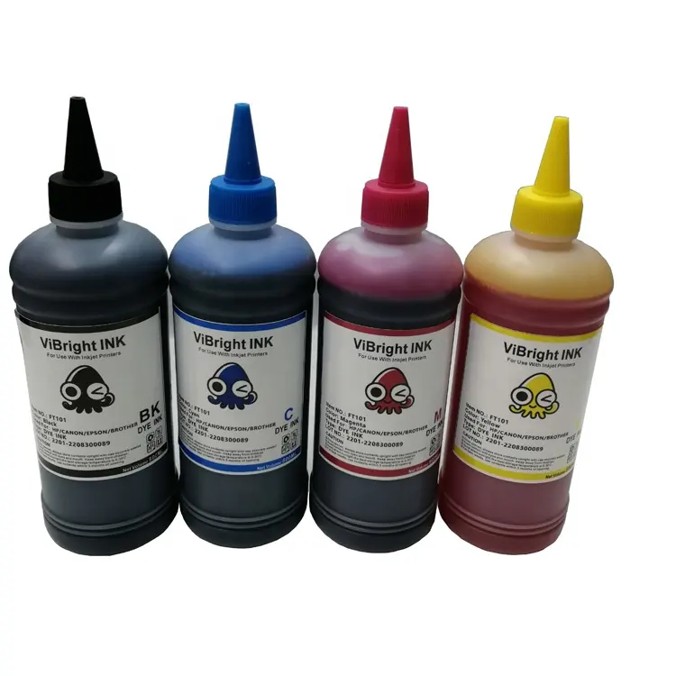 ViBright FT101 500ML 1L 5KG 20KG universal inkjet printer CISS ink system refillable bulk dye ink
