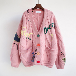 Pull oversize col en V avec LOGO personnalisé pull tricoté pour la famille de Noël en forme de canard pull de Noël pour femme moche personnalisé - Product Image 2