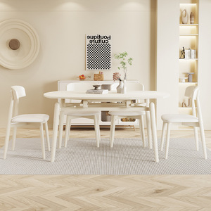 Mesa de Comedor Redonda y Juego de Sillas Mesa de Comedor Blanca - Product Image 3