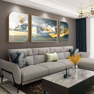 لوحة جدارية فاخرة بتصميم عصري وبسيط، لوحة كريستال راقية لغرفة المعيشة، لوحة ديكور معلقة على الحائط بتصميم أنيق - Product Image 5