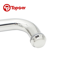 Poignée de porte de Type L en acier inoxydable épaissie de Style CRL 304, poignée de porte en verre de douche chromé poli