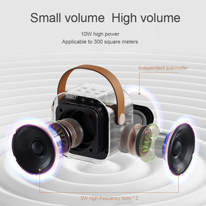 <span class=keywords><strong>Karoke</strong></span>-minialtavoz portátil para el hogar, minialtavoz inalámbrico con Led, con micrófono, BT, Karaoke - Product Image 5