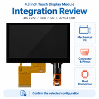 Modul Layar LCD TFT Profesional 4.3 Inci 480x272 dengan Layar Sentuh Kapasitif dan Antarmuka RGB