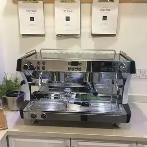 Profesional Kaffeemaschine Cafetera italiana E61 Máquina de café expreso comercial semiautomática de dos grupos