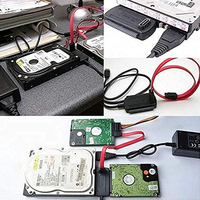 Cable USB 2.0 a SATA PATA IDE 3 en 1 Cable adaptador de unidad de estado sólido de 2,5 a 3,5 Cable adaptador USB a SATA