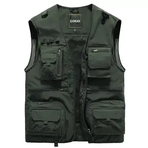 New Tùy Chỉnh Người Đàn Ông Quần Áo Nhanh Chóng Làm Khô Nhiều Túi Wholesaledirect Giản Dị Nam Vest Săn Bắn Với Câu Cá Áo Ghi Lê Cho Nam Giới