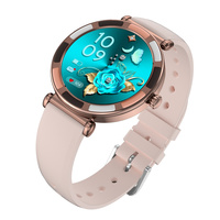 Reloj inteligente Ultra-clear Fashion para mujer P61, pantalla HD de 1,27 pulgadas, frecuencia cardíaca, Bluetooth, llamadas y música, reloj inteligente para mujer para Android iOS