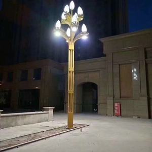 Lampadaire extérieur Yulan <span class=keywords><strong>Magnolia</strong></span>, design personnalisé, acier haute résistance, pour place publique, parc, zone urbaine - Product Image 2