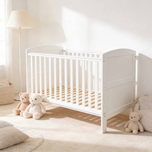 Juego de Muebles para Cuarto de Bebé de 3 Piezas, Cuna Convertible, Mesa Cambiadora, Armario de Madera, Muebles Modernos Blancos para Dormitorio de Bebé - Product Image 3