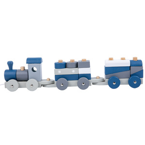 2022 nuovo stile prescolare educativo animale bambini blocco set giocattolo impilabile in legno treno per bambini blocchi di legno treno - Product Image 4