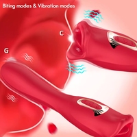Direktvertrieb Multifunktionaler Zungenvibrator Zungenleck-Gerät G-Punkt Klitoris-Stimulator Massagegerät für Frauen Vibrierendes Spielzeug