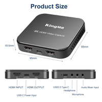 Carte de capture externe KingMa, streaming et enregistrement en 1080P60 4K60, carte de capture vidéo avec latence ultra-faible pour PS5 PS4 Pro
