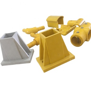 Estructura de fibra de vidrio FRP GRP compuesto a prueba de óxido Plataforma de escalera Aplicación al aire libre con cubierta de pasamanos de plástico y accesorios - Product Image 6