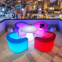Meubles lumineux à LED pour fête en plein air Événement illuminé Boîte de nuit Salon Barre lumineuse à LED Meubles Chaises Tables Ensemble canapé