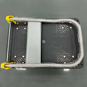 Chariots à main pliables 50*70cm, capacité <span class=keywords><strong>de</strong></span> charge 200kg, chariots à pousser gris en plastique PP, chariots <span class=keywords><strong>de</strong></span> magasinage robustes - Product Image 2