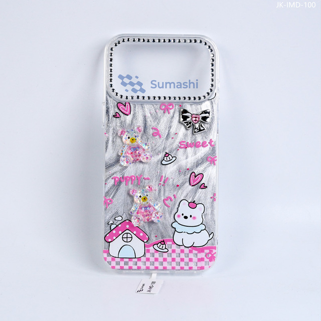 2026 Year New Style Animal Print pink Little Bear Accessories Cartoon Tpu Shockproof Cute Mobile Phone Cases for iphone 17 16
