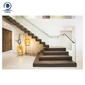 Escalera Art <span class=keywords><strong>Deco</strong></span> Pulida: Con Barandillas Angulares Cromadas para un Penthouse Glamuroso de Diseño Abierto - Product Image 3