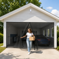 Moustiquaire magnétique pour porte, rideau anti-moustiques en fibre de verre, auto-scellante, mains libres, pour garage, patio, coupe-vent, taille personnalisée, vente en gros