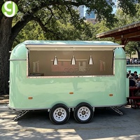 Camion de restauration mobile écologique Goeasy avec cuisine en acier inoxydable et fibre de verre, structure en aluminium pour la restauration en plein air