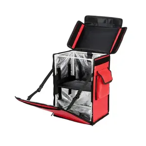 Mochila térmica impermeable reutilizable bolsa de entrega de pizza aislada <span class=keywords><strong>para</strong></span> caja de refrigeración de motocicleta - Product Image 2