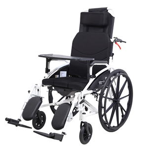 Silla de Ruedas Manual con Respaldo Alto, Reposacabezas y Mesa para Comer, para Terapia Física de Personas Mayores - Product Image 3