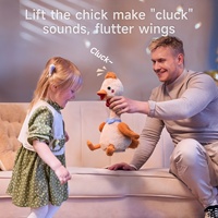 Jouets musicaux amusants pour enfants Tumama, poussin en peluche, jouets à torsion du cou, enregistrement vocal, répétition, musique apaisante, jouet dansant poussin