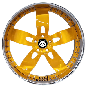 Cerchi in Lega Forgiati Rucci di Lusso a Due Pezzi, 15-26 Pollici, 5x127 5x112, Dorati con Profilo Profondo e Tappo Flottante per Chevrolet Ford AMG - Product Image 6