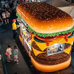Superbe rue magasin Art déco moderne en fibre de verre géant en forme de hamburger Sculpture design accrocheur <span class=keywords><strong>dessin</strong></span> des foules - Product Image 1