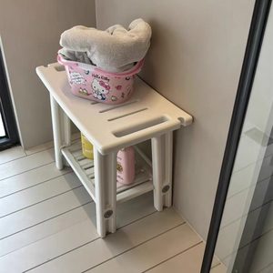 Tabouret de douche pour salle de bain, 56x32x46 Cm, siège bas antidérapant en plastique pour enfants, personnes âgées, femmes enceintes - Product Image 2