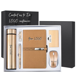 WD Custom Logo Luxury Gift Set Business 7 1 Promotional Business Flask Power Bank Umbrella-for Graduation Automotive New Arrival