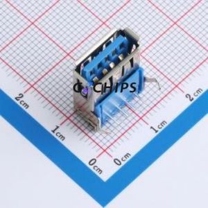 HC-USB3.0-L168-WJ USB Connector Bent Lead Through Hole Connector Type-A USB 3.0 Female Right Angle Insert - Product Image 1
