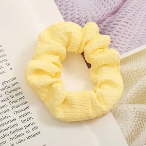 Élastique à cheveux Scrunchie multicolore en tissu tricoté, haute élasticité, accessoire décontracté pour cheveux, Printemps 2022 - Product Image 3