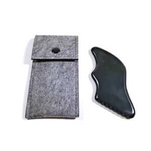 HY Bonne Qualité Bois Thérapie <span class=keywords><strong>Shua</strong></span> Rose Quartz <span class=keywords><strong>Gua</strong></span> Sha Ensemble Véritable Jade Bian Pierre GuaSha - Product Image 1