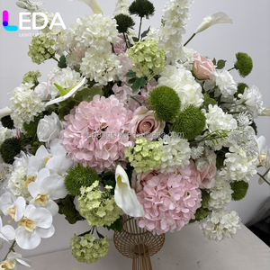 ลูกบอลดอกไม้ประดิษฐ์สีเขียวขาวชมพู LEDA สำหรับตกแต่งงานแต่งงานและงานปาร์ตี้ - Product Image 6