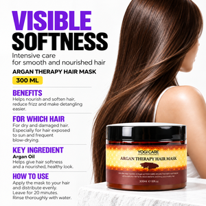 Masque capillaire lissant et hydratant à l'huile d'argan, réparation intense, marque privée OEM - Product Image 1