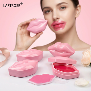 Private Label Crystal Gel Hydrogel Collagen Vegan Nourishing Moisturizing Plump Sleeping Lip Mask Sheet Pink Gold Lip Mouth Mask - Product Image 1