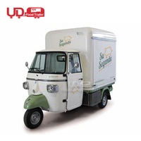 Camionnette Piaggio Ape UD, tricycle électrique pour la vente de nourriture, chariot de vente ambulante avec certification CE, chariot de vente de glaces