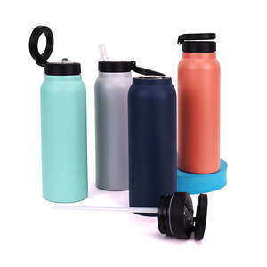 Gobelet et bouteille isothermes en acier inoxydable Topnovo sans BPA, design moderne, avec support magnétique pour téléphone. - Product Image 1