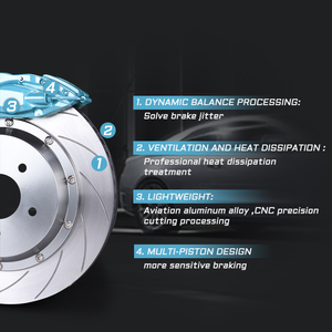 ชุดคาลิปเปอร์เบรกสำหรับรถโฟล์คสวาเก้น330/345*28มม. ชุดเบรกแข่งแบบหล่อสำหรับรถฮุนได - Product Image 4