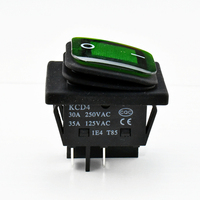 Kcd4 Interrupteur à bascule étanche rouge, jaune, bleu, vert, noir avec LED / 12V / 24V / 110V / 220V / 4 broches/voyant