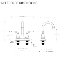 Robinet de lavabo de salle de bain Health CUPC 4 pouces, mélangeur d'eau rétro en forme de cygne, robinet haut de gamme en zinc chromé, 2 trous, 2 poignées pour salle de bain