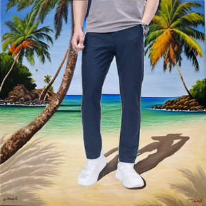 Pantalones Deportivos Casuales Ligeros para Hombre, Transpirables, de Secado Rápido, con Bolsillos con Cremallera, Cintura Elástica, Alta Elasticidad, para Correr al Aire Libre - Product Image 3