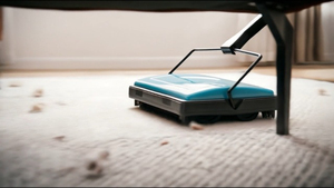 Manual Push Carpet Sweeper with <b>Extendable</b> Long Handle Mulit-functional Carpet Floor Sweeper with Roller <b>Brush</b> - Product Image 4