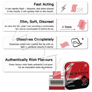 Los servicios personalizados OEM mejoran el rendimiento físico Tiras orales de raíz de Maca bajas en grasa Película oral de maca de absorción rápida - Product Image 5