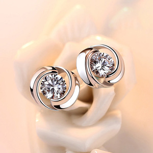 Orecchini a Perno a Forma di Girandola con Cristalli per Donne, Stile Rotante, Accessori Moda Quotidiana - Product Image 6