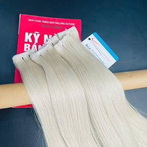 Extensiones de cabello de trama de genio invisible fino ruso Trama de genio de cabello humano dibujado Doble - Product Image 3